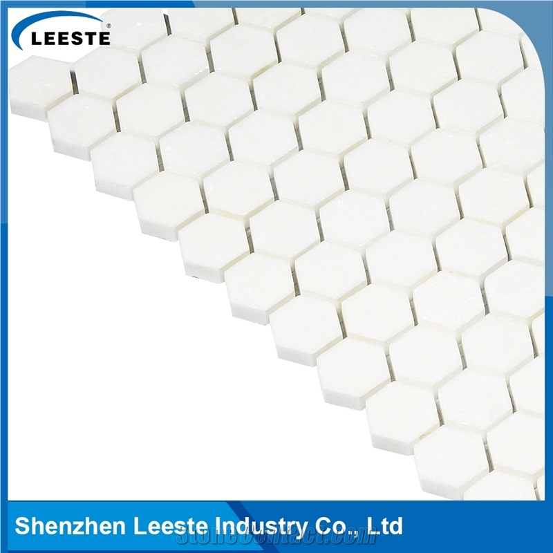 New Arrival Hexagon 1"X1" Thassos Marble Tile