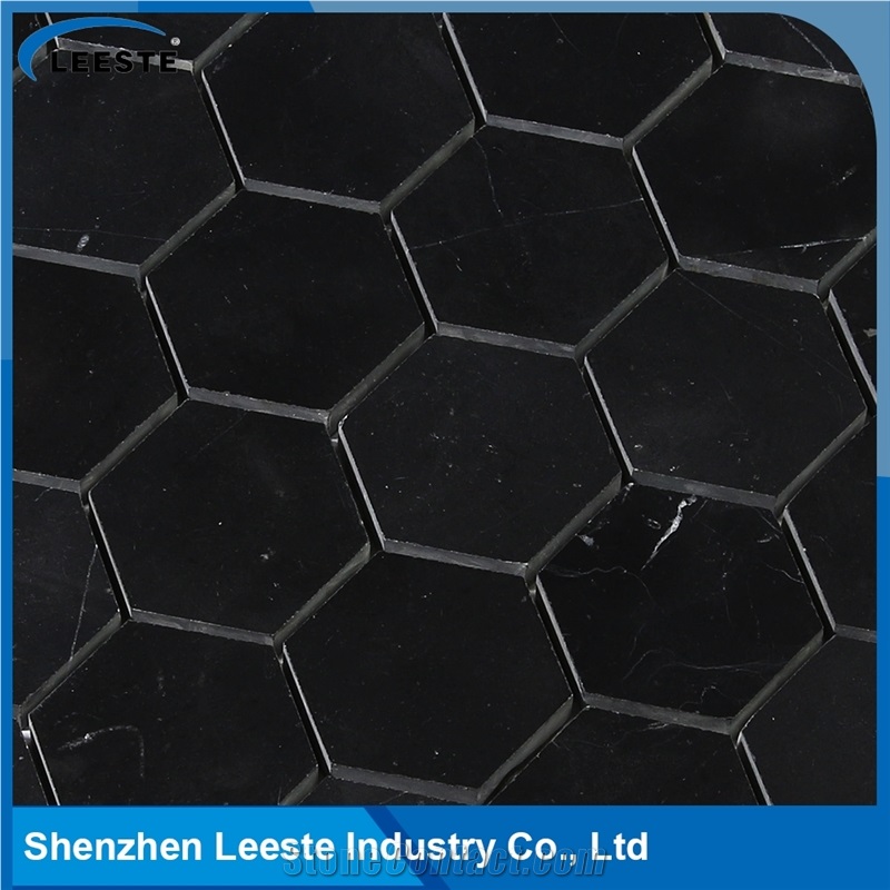 New Design Hexagon Pattern Marble 2"X2" Mosaic Tile