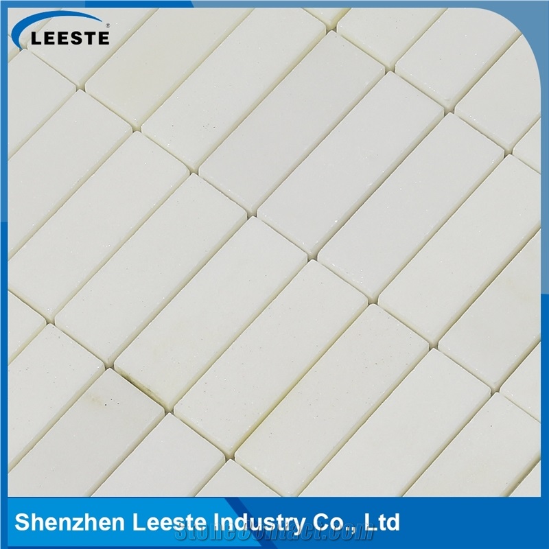 Rectangle Stacked Chinese Top Quality Thassos White Marble Tile