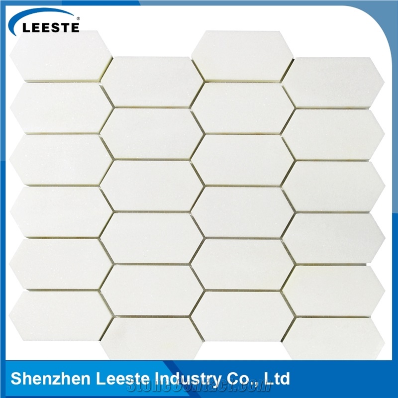 Selling Products Long Hexagon Nature Thassos Marble Tile