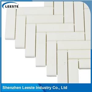 Top Quality Herringbone 1x4 Chinese Thassos White Marble Tile