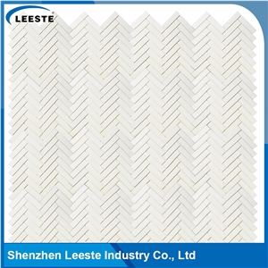 Top Quality Herringbone 1x4 Chinese Thassos White Marble Tile