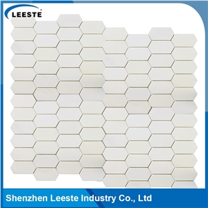 Wholesale Long Hexagon Pattern Royal White Marble Mosaic Tiles