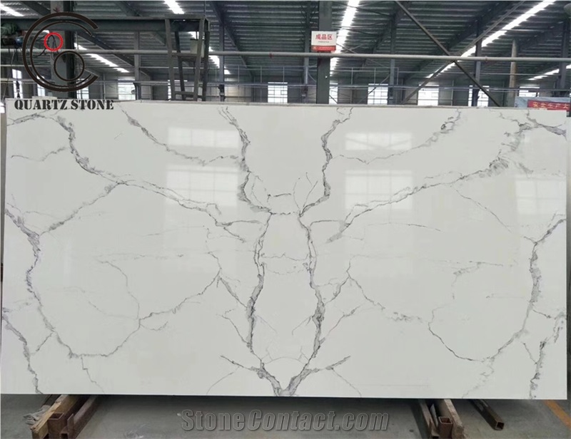 Calacatta Quartz Countertops White Artificial Quartz Stone