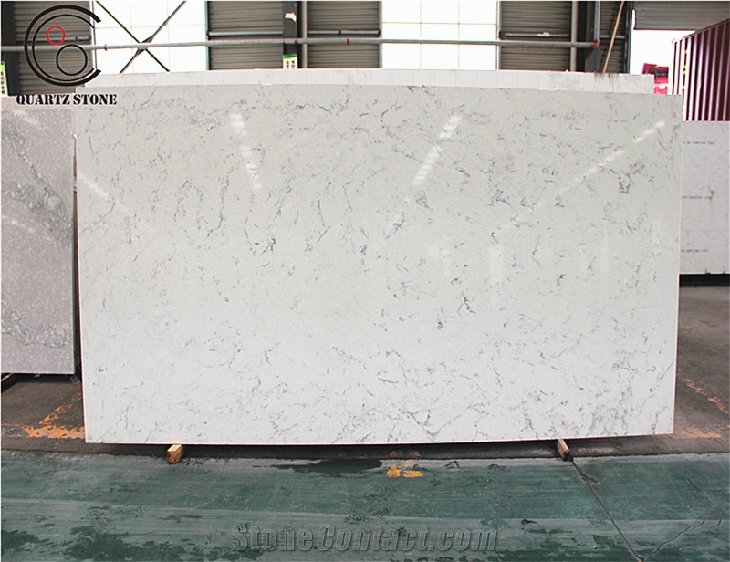 Shandong Quartz Factory Carrara Marble Looks Quartz Stone In Hot