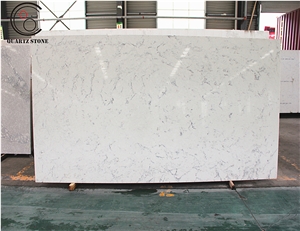 Shandong Quartz Factory Carrara Marble Looks Quartz Stone in Hot Sale