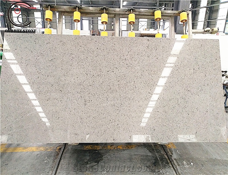 Shandong Quartz Factory Carrara Marble Looks Quartz Stone in Hot Sale