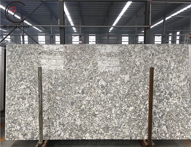 White Carrara Artificial Composite Quartz Slab with Exceptional Price