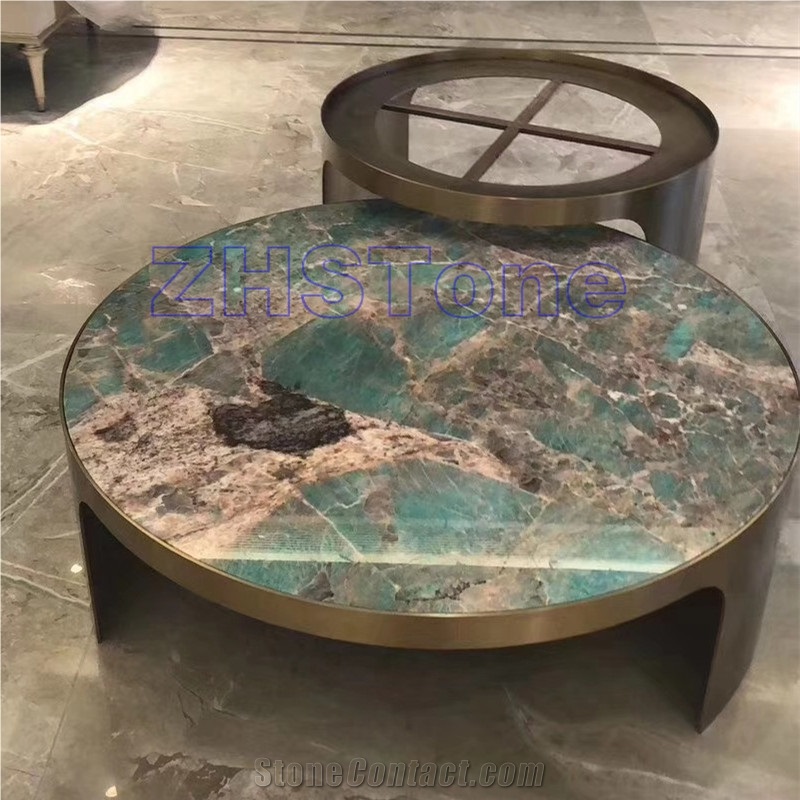 Amazon Green Quartzite Vanity Topy for Hotel Project