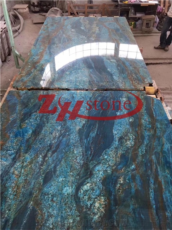 Natural Fantasy Blue Quartzite Slab for Wall Covering from China ...