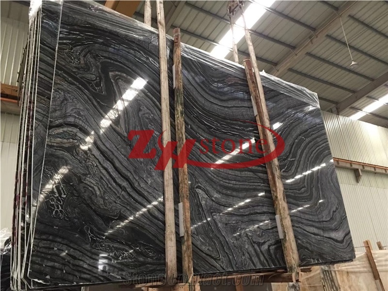 Silver Wave Marble Polished Slab for Building Material