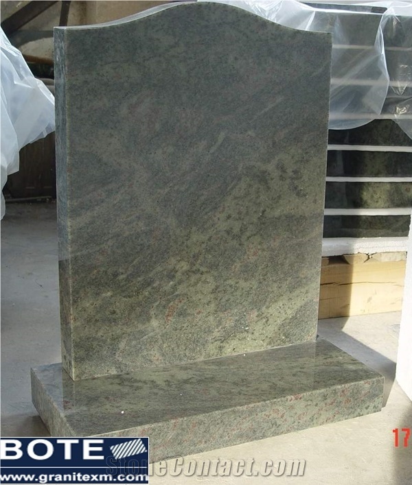 Tropical Green Granite Tombstone Monument Gravestone Headstones