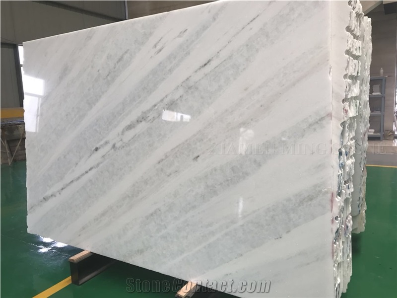 Bianco River Blue Azul Crystal Angel White Marble Slab,Wall Tiles Machine Cutting Panel