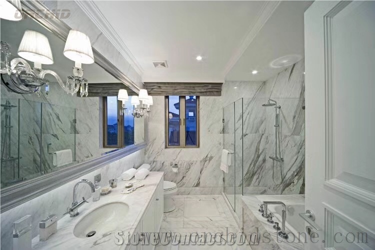 Italy Statuario Bathroom Wall Cladding Tiles,Flooring