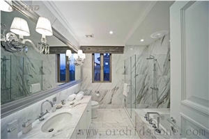 Italy Statuario Bathroom Wall Cladding Tiles,Flooring