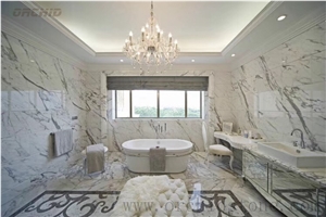 Statuario White Marble King Room Wall Cladding Tiles,Flooring Tiles