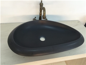 Black Granite Bathroom Sinks,Kitchen Wash Sinks,Honed Wash Basins