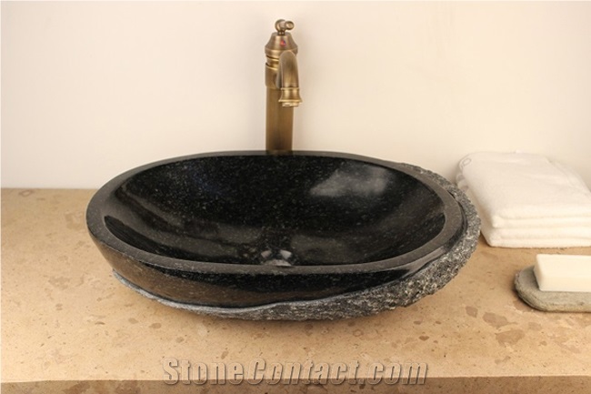 Black Marble Stone Sinks for Bathroom and Kitchen,Nero Marquina Basins