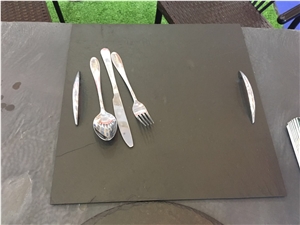 Black Slate Plate Kitchen Utensils Serving Plates Tray