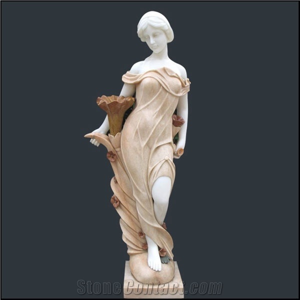 Girl"S Women Sculpture,Human Statue,Cheap Multicolor Marble Sculptures