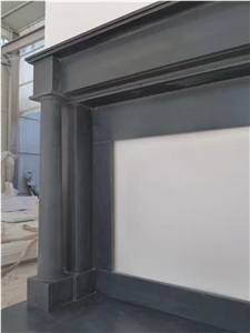 Honed Black Marble Fireplace,Natural Stone Black Marble Fireplace