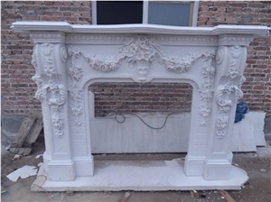 Hot Fireplace Hearth,Decorating White Marble Fireplace Mantel