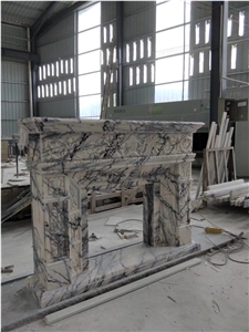 Indoor Darwin Fancy Cover Marble Fireplace Surround