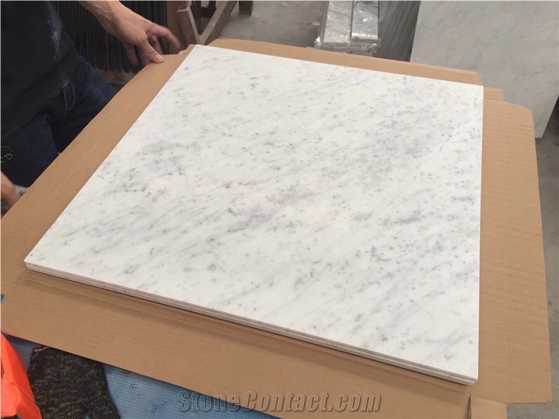 Italy Bianco Carrara White Marble Tile Wall Flooring