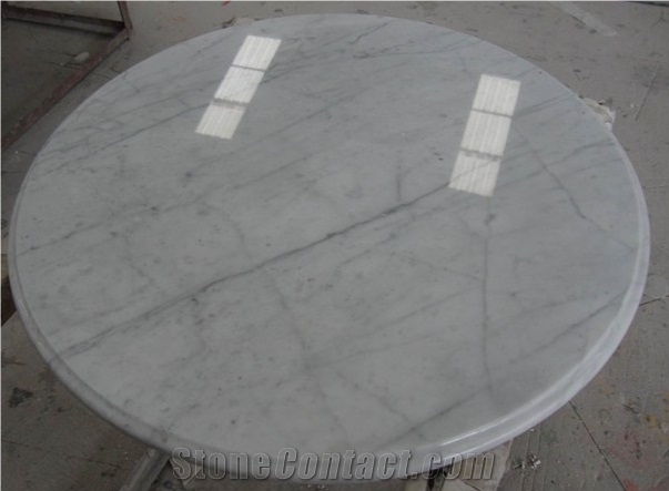 Italy Carrara White Marble Round Table Coffee Table Round Desk