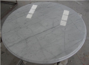 Italy Carrara White Marble Round Table Coffee Table Round Desk