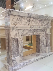 Lilac Turkish Marble Fireplace