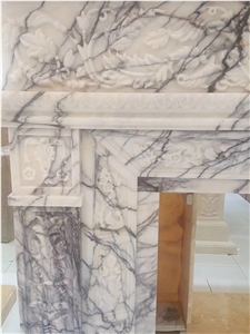 Lilac Turkish Marble Fireplace