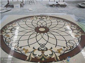 Marble Floor Waterjet Floor Round Decorative Panel Medallion