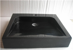 Marble Wash Basin,Nero Marquina Sink,Black Marble Rectangle Basins