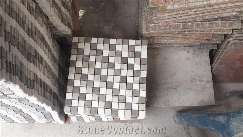 Mixed Marble Chips 1x1 Inches Mosaic Tile For Kitchen Wall Mixed Marble Chips 1x1 Inches Mosaic Tile For Kitchen Wall