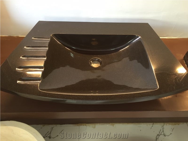 Polished Black Granite Wash Basin and Bathroom Sink,Granite Washbasin