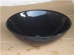 Polished Black Nero Marquina Marble Washroom Basin,Cheap Marble Sinks