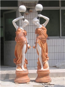 Western Women Sculpture,Cheap Marble Carving,Colorful Marble Statues