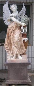White Marble Handcarved Four Season Lady Sculpture,Outdoor Statue