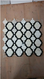 White Marble Polished Tumble Kitchen Split Chipped Design Mosaic