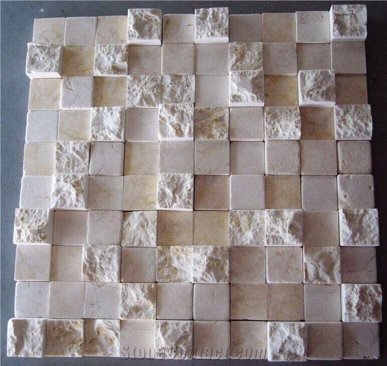 White Marble Spilit , Hexagon Mosaic Kitchen Design Wall Floor