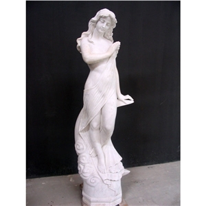 White Marble Stone Carvings,Garden Figure Sculptures,Human Statues