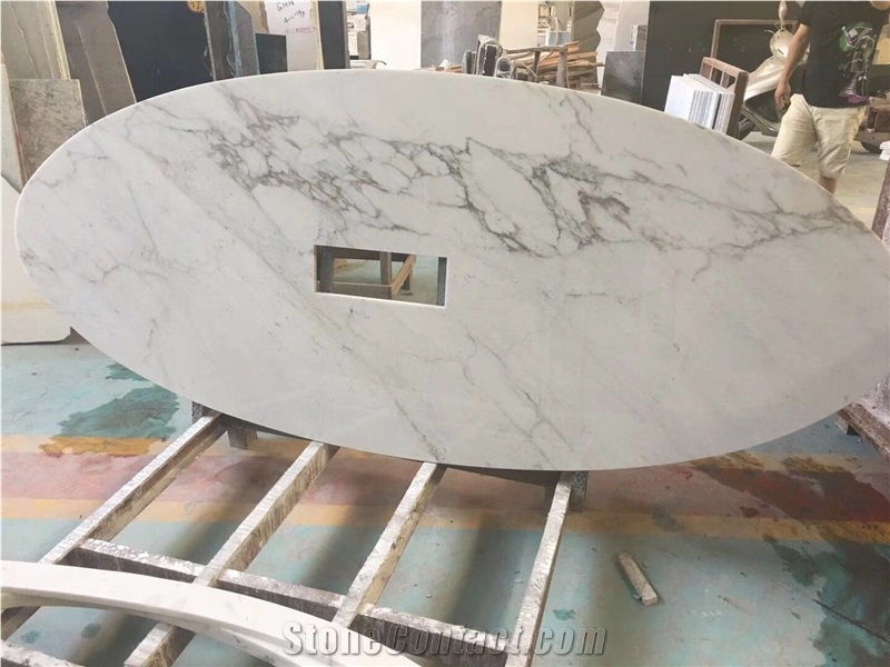 White Marble Table Top Design Bianco Carrara White Marble Reception