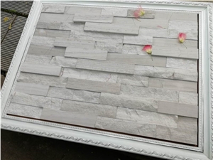 White Wooden Marble 3d Panel Cultured Stone
