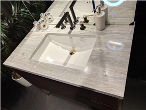 Wood Vein Marble Vanity Top Bathroom Table Bath Top