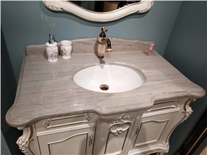 Wood Vein Marble Vanity Top Bathroom Table Bath Top