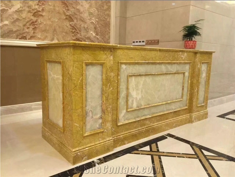 Yellow Marble Reception Counter