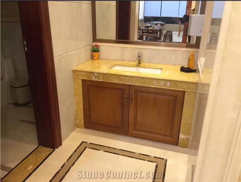 Yellow Marble Reception Counter