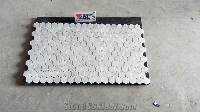 Carrara White Hexagon Marble Mosaic Tile