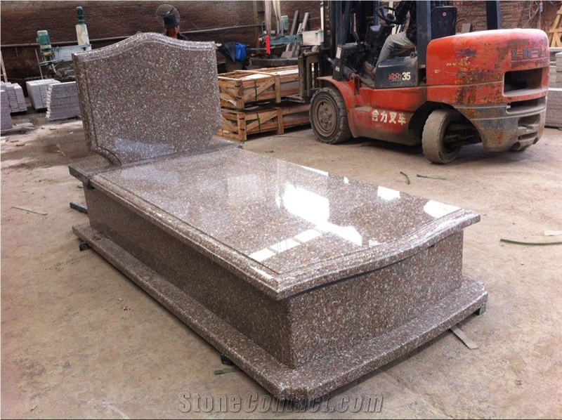 China New G664 G648 Granite Poland Simple Design Tombstone Headstone